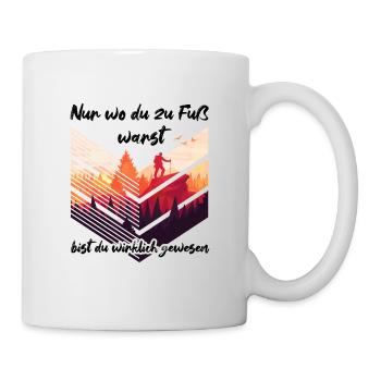 Wandern Spruch - Tasse - Weiß - Rechts