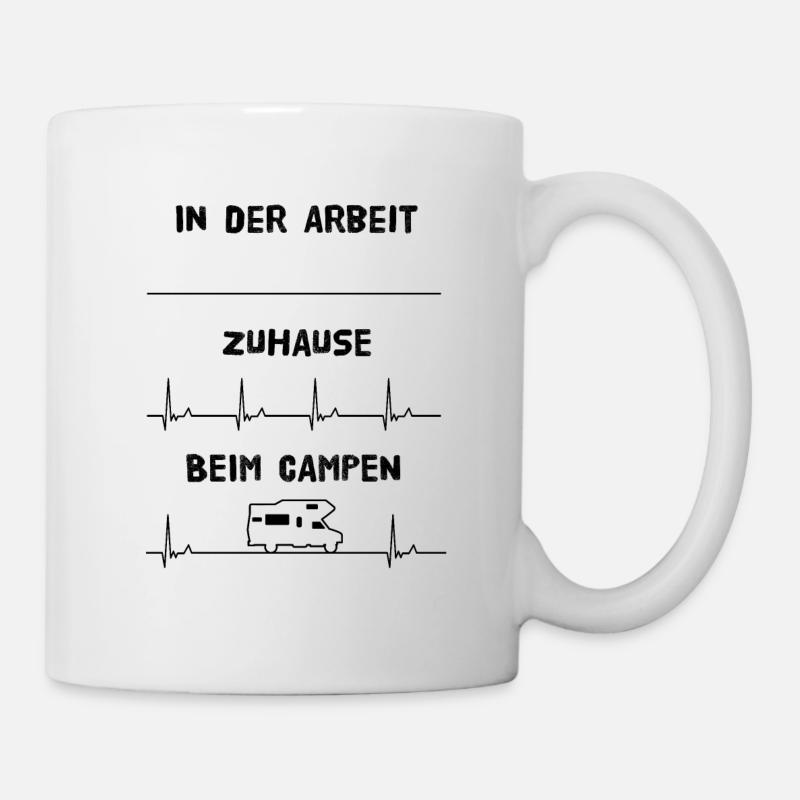 Camping Herzschlag - Tasse - Weiß