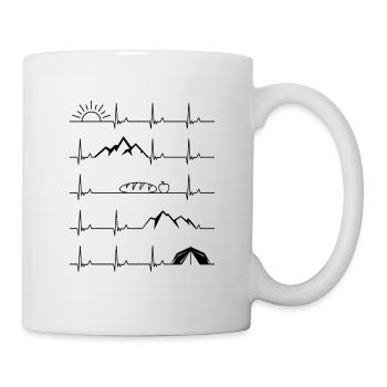 Battement de coeur de camping - Mug blanc - blanc - Droite