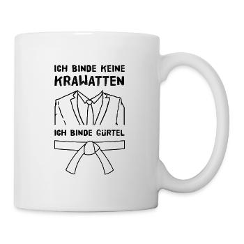 Kampfsport Ich Binde Keine Krawatten Gürtel - Tasse - Weiß - Rechts