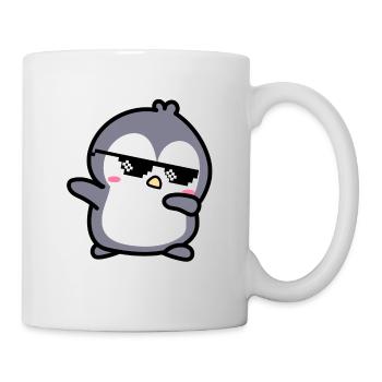 baby pinguin dabber brille niedlich - Tasse - Weiß - Rechts