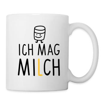 Ich mag Milch (b) - Tasse - Weiß - Rechts
