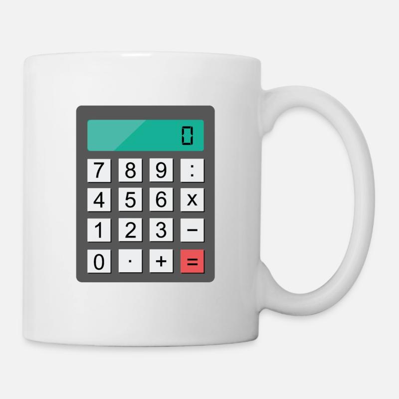 Taschenrechner - Tasse - Weiß
