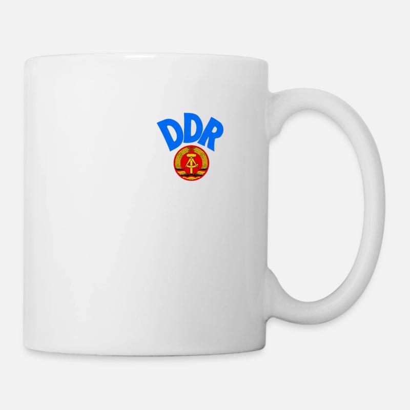 DDR Fussballtrikot - Tasse - Weiß