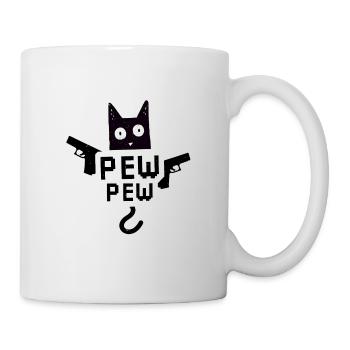Pew Pew Cat Meme cat - Mug - white - Right