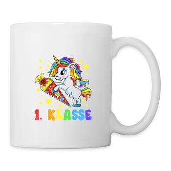 Schulkind 2020 Einhorn Unicorn Einschulung Schule - Tasse - Weiß - Rechts