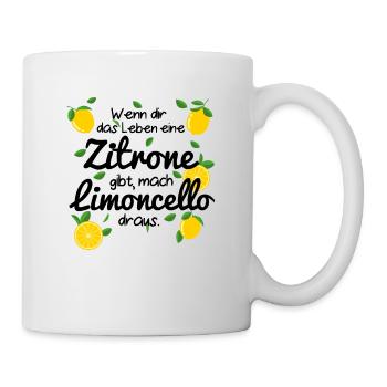 Limoncello Zitronen Italien Tequila Lemon Geschenk - Tasse - Weiß - Rechts