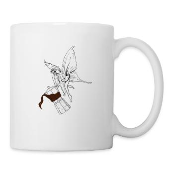 Kaffee Fee - Tasse - Weiß - Rechts