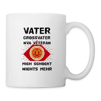 DDR Vater Großvater NVA Veteran - Tasse - Weiß - Rechts