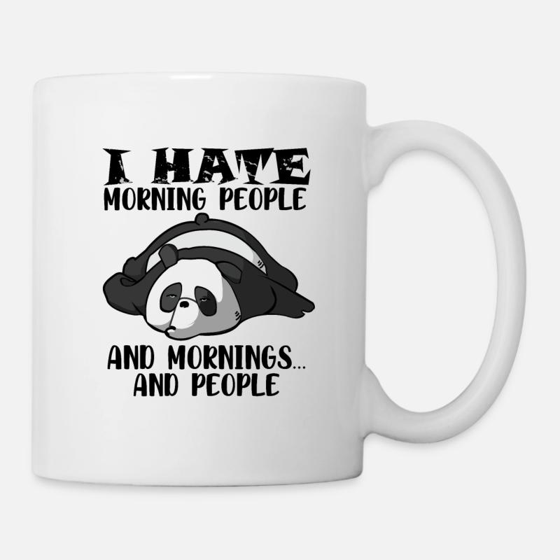 Panda je déteste les gens je déteste le matin - Mug blanc - blanc