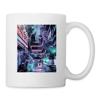 Nightly rain in Shanghai, China - Mug - white - Right