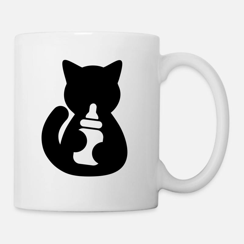 milk cat - Tasse - Weiß