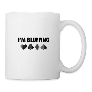 Poker bluffing | Poker poker cartes idées cadeaux - Mug blanc - blanc - Droite