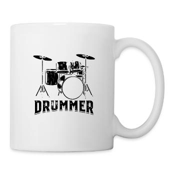 Batteur | Cadeaux de musicien de batterie - Mug blanc - blanc - Droite