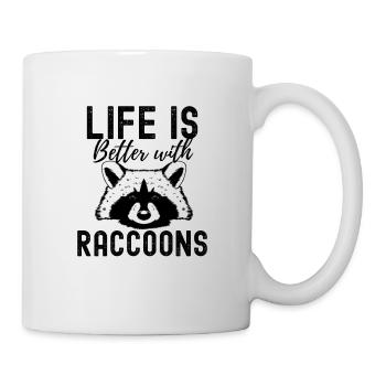 Waschbär - Tasse - Weiß - Rechts