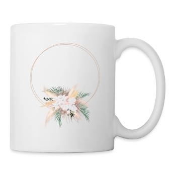 Boho bouquet personnalisé - Mug blanc - blanc - Droite