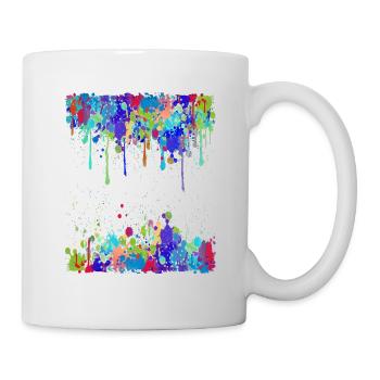 Crazy Multicolored Running Splashes 2 - Mug blanc - blanc - Droite