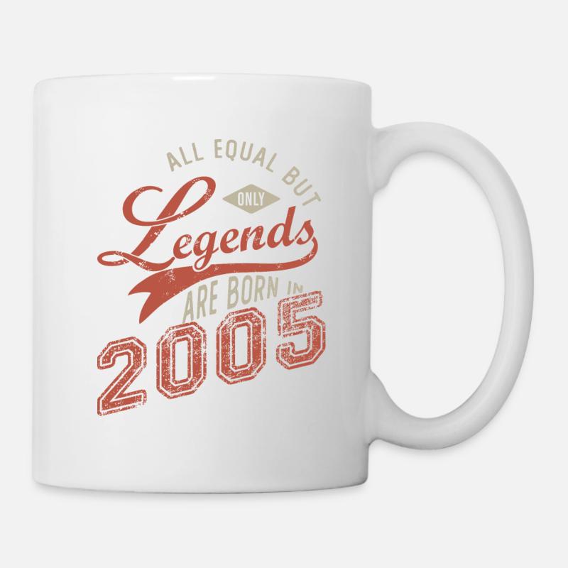 Legends are born in 2005 né en anniversaire 18 ans - Mug blanc - blanc