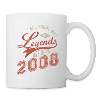 Legenden werden im Jahr 2008 geboren in Geburtstag 14 Jahre - Tasse - Weiß - Rechts