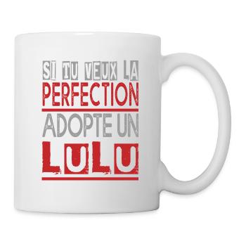 Si tu veux la perfection adopte Lulu Lucas Lucien - Mug blanc - blanc - Droite