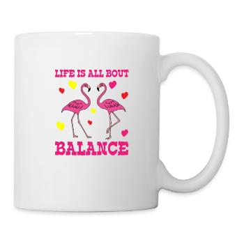 Flamingo Pink Flamingo Flamingo Geschenk - Tasse - Weiß - Rechts