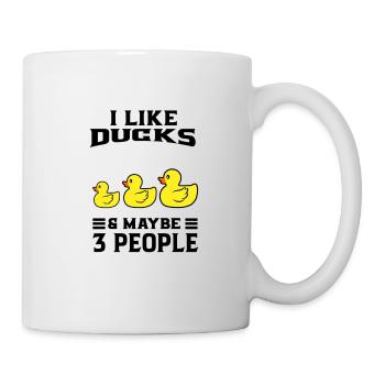 Ente Quitscheente Erpel Enten Gelbe Gummiente - Tasse - Weiß - Rechts
