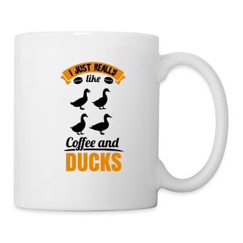 Ente Quitscheente Erpel Enten Gelbe Gummiente - Tasse - Weiß - Rechts