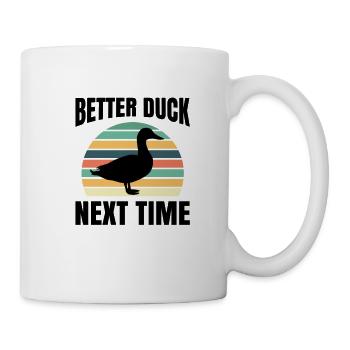 Ente Quitscheente Erpel Enten Gelbe Gummiente - Tasse - Weiß - Rechts