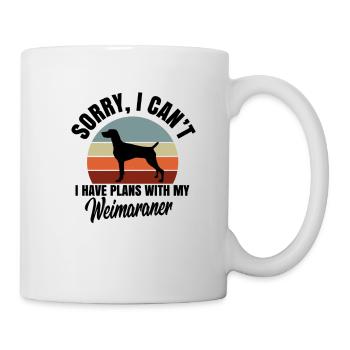 Weimaraner Hund Hunde Geschenk - Tasse - Weiß - Rechts