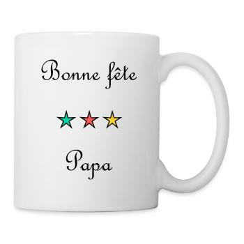 FÊTE DES PÈRES.BONNE FÊTE PAPA. PAPA. BONNE FÊTE - Mug blanc - blanc - Droite