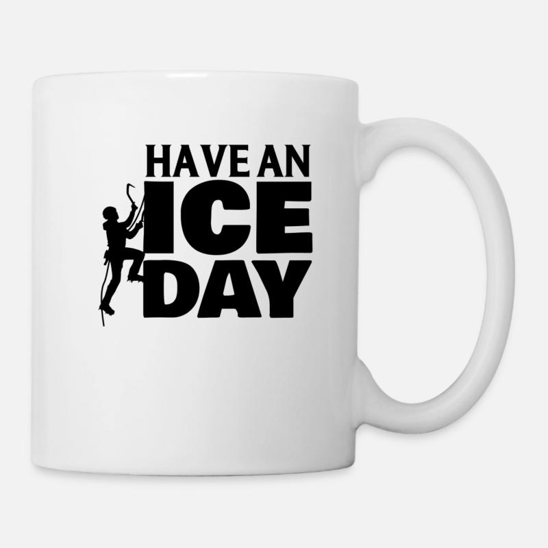 Eiskletterer Eisklettern Sportler Eis Klettern - Tasse - Weiß