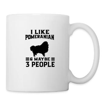 Spitz Pomeranian Zwergspitz Chien - Mug blanc - blanc - Droite