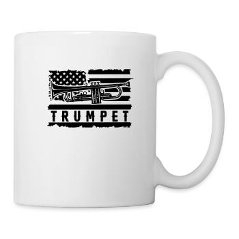 Trompete Trompeter Musiker Trompetenspieler - Tasse - Weiß - Rechts