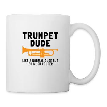 Trompete Trompeter Musiker Trompetenspieler - Tasse - Weiß - Rechts