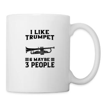 Trompete Trompeter Musiker Trompetenspieler - Tasse - Weiß - Rechts