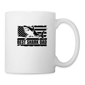Hai Weißer Hai Haie Megalodon Haifisch Hammerhai - Tasse - Weiß - Rechts