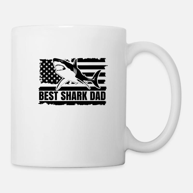Requin Grand Requin Blanc Requin Mégalodon Requin Marteau Requin - Mug blanc - blanc