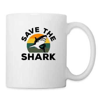 Hai Weißer Hai Haie Megalodon Haifisch Hammerhai - Tasse - Weiß - Rechts