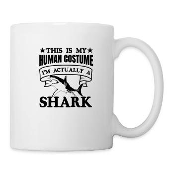 Hai Weißer Hai Haie Megalodon Haifisch Hammerhai - Tasse - Weiß - Rechts