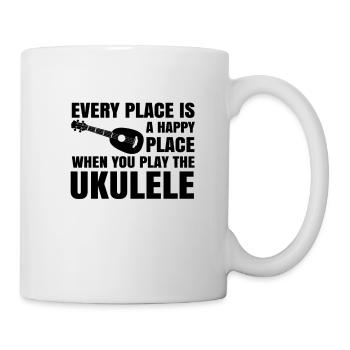 Ukulele Hawaii Uke Guitar Music Hawaiian Gift - Mug - white - Right