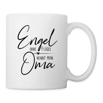 Großmutter Oma Enkel Omi Geschenk Geschenksidee - Tasse - Weiß - Rechts