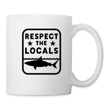 Hai Weißer Hai Haie Megalodon Haifisch Hammerhai - Tasse - Weiß - Rechts