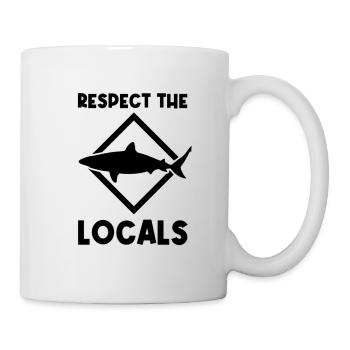 Hai Weißer Hai Haie Megalodon Haifisch Hammerhai - Tasse - Weiß - Rechts