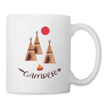 camping indianderzelt biwak outdoor camping - Mug - white - Right