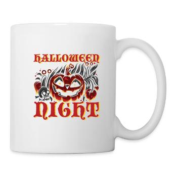 Scary halloween pumpkin witches zombie ghosts - Mug - white - Right