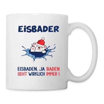 eisbader winterbader eisbär im eisloch - Tasse - Weiß - Rechts