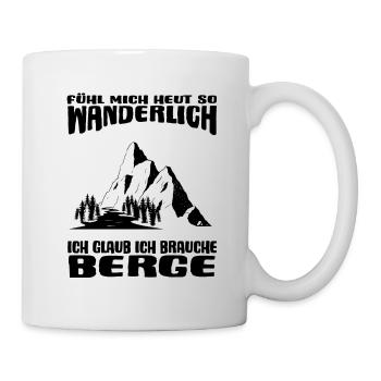 bergwandern wandervoll servus alpin bergwanderung - Tasse - Weiß - Rechts
