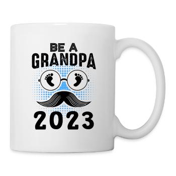 Werdender Opa 2023, 2023 werde ich Opa, 2023 Opa - Tasse - Weiß - Rechts