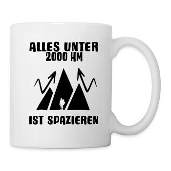 bergwandern servus alpin höhenmeter bergtags trail - Tasse - Weiß - Rechts