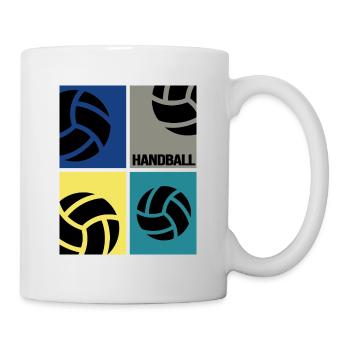 handballer handball retro design handball player - Mug - white - Right